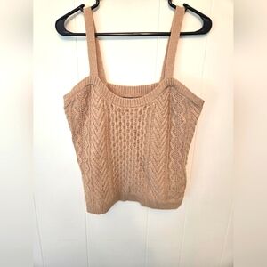 Absolutely Famous Tan Knit Tank Top
